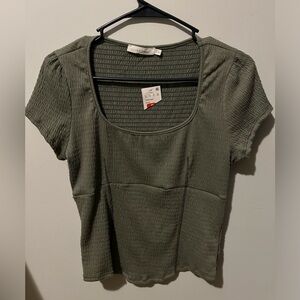 Olive green crop top